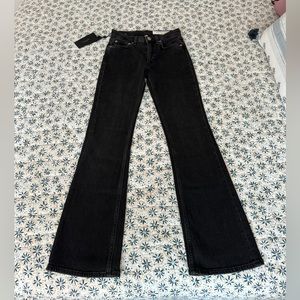 Rag & Bone Highland Peyton Mid-Rise Jeans, Black Wash